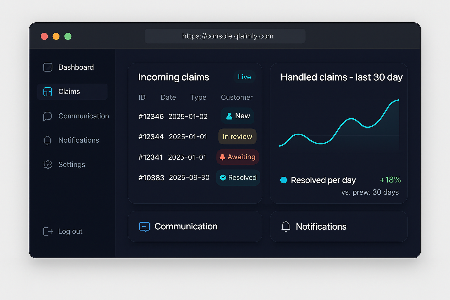 Qlaimly Backend